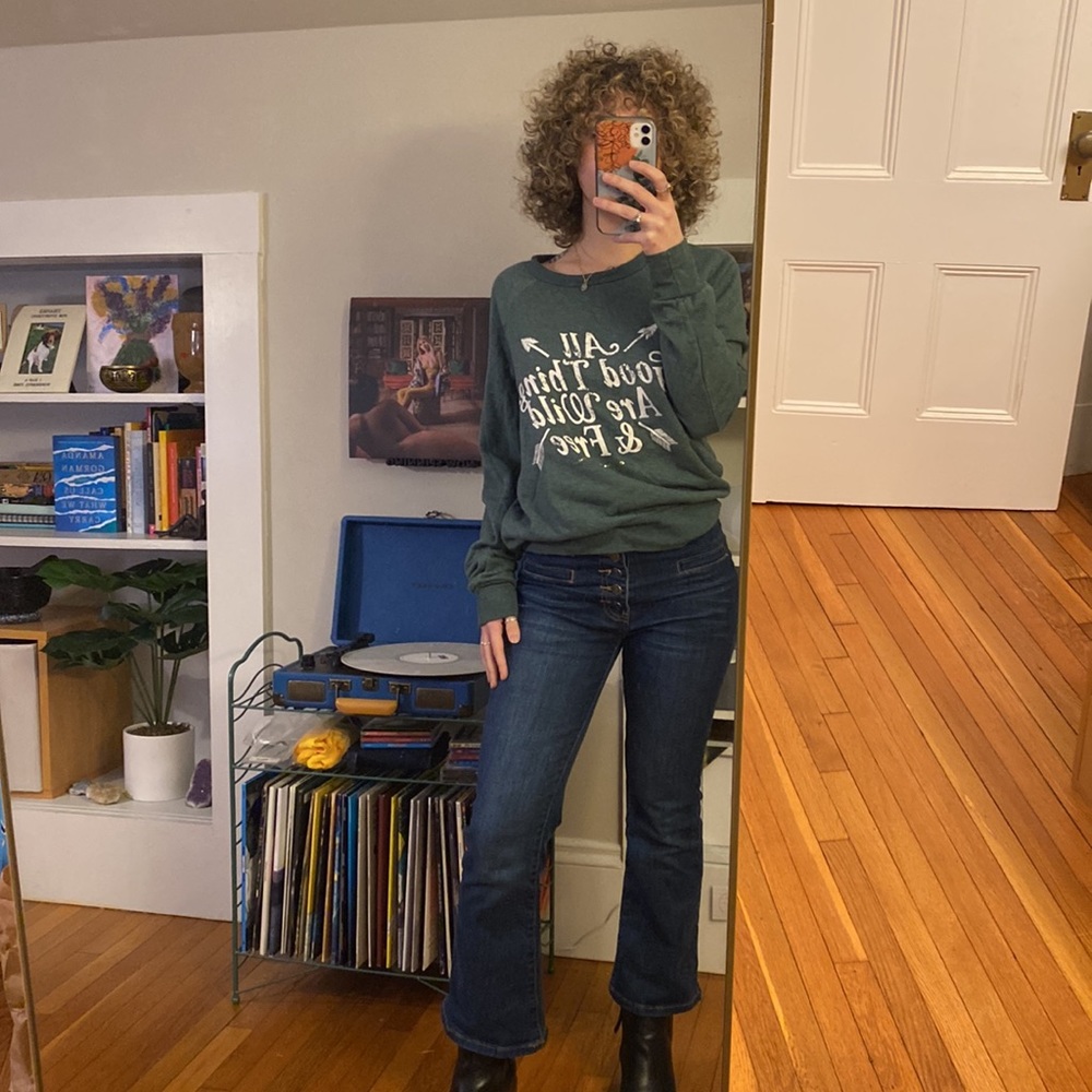 Spiritual Gangster Crew Neck Graphic Sweater